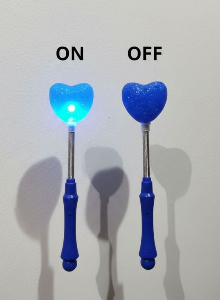 Premium Kids LED Light-Up Heart Wand Toy Foundation Celebration Saudi – Color Changing Flashing Magic Stick for Toddlers, Party Play & Night Fun - Image 2